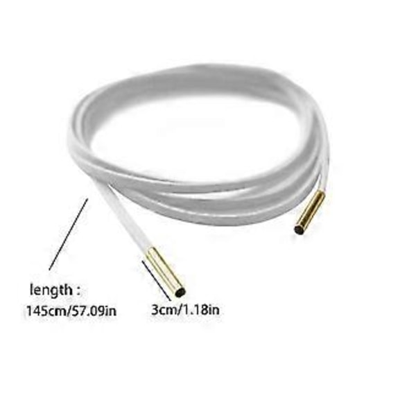2 stk. Mote Langt Tau Halskjede Elegant Krage Choker Halskjede Semsket Sløyfe Halskjede Smykker for Kvinner Jenter White
