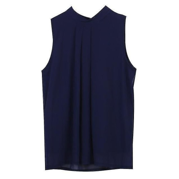 Top Fashion Chiffon Ærmeløs Skjorte Bluser.S.