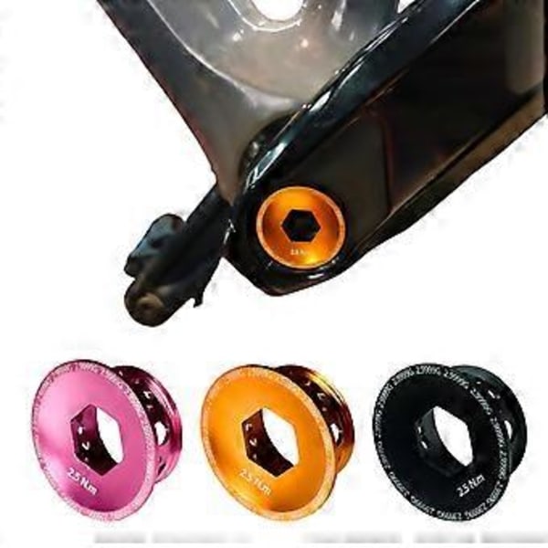 20mm Vevfästbultar Ersättning Aluminiumlegering Vevparti Skyddsskruvar Mountainbike Vevskyddsskruvar Cykeldel Svart Black