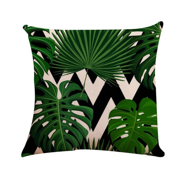 Sæt med 9 pudebetræk 45x45cm grønne linned pudebetræk til Deco