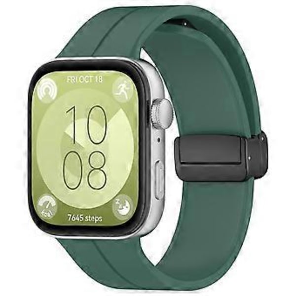 Til Huawei Watch Fit 3 Silikone Urrem med Magnetisk Foldespænde Style G