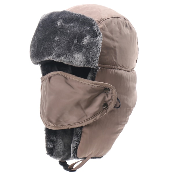 Vinterhatte til Kvinder og Mænd - Khaki, Vinterhat Trapper Hat Ush