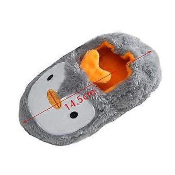 Pingvintofflor för barn Söta halkfria djurplyschtofflor för sovrum och studenthem (14,5 cm) 14.5cm