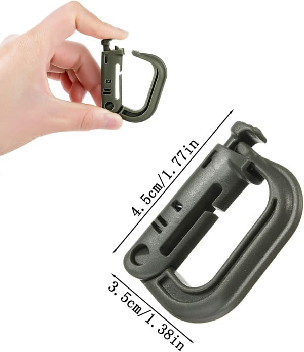 Plast Små Molle Klips Taktiske Kroker D-Ring Molle Taktisk