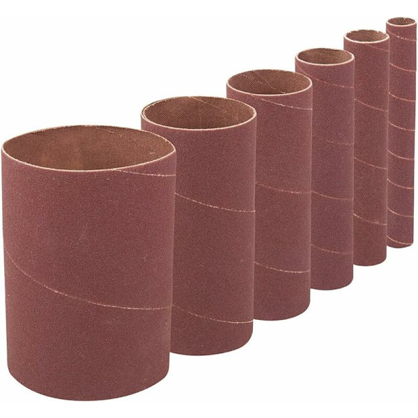 Sæt med 6 Slibeslanger 115mm Korn 120 (12/20/25/38/55/80mm)
