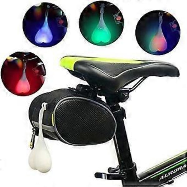 Cykel Baklyktor i Bollform, Cykel Varningsljus i Hjärtform, Nödvändig LED Ägglampa för Natten, Vattentät - Röd