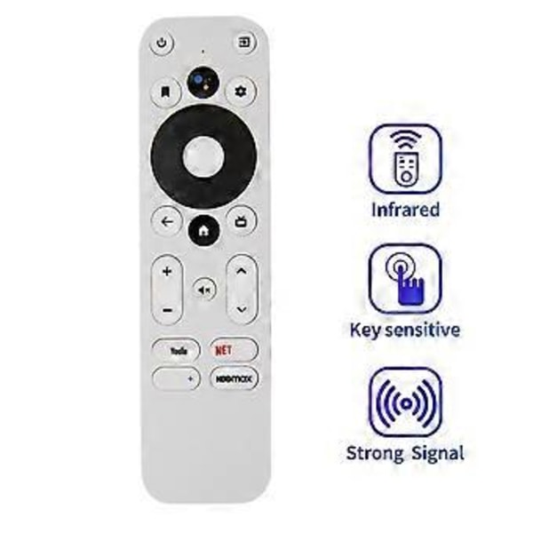 Erstatningsfjernkontroll med stemmestyring for MECOOL KM2 KM2 PLUS ONN Android 4K UHD TV-boks Bluetooth stemmefjernkontroll