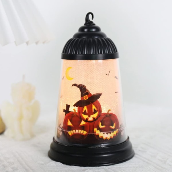 1 stk oransje Halloween-lys hengende lanterne