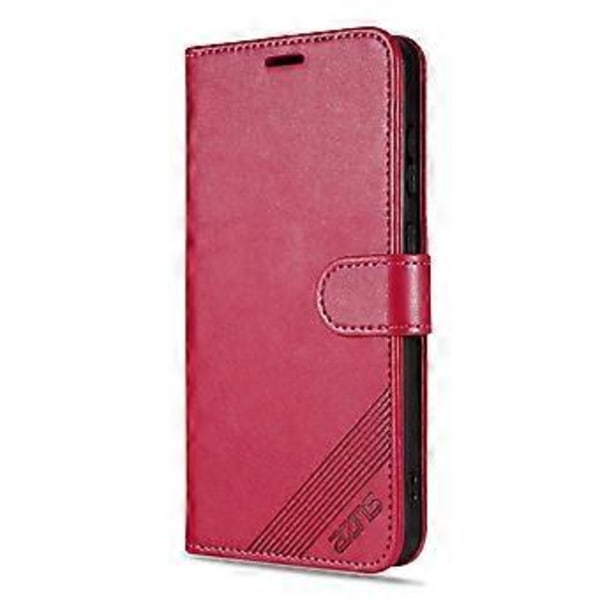 AZNS Honor Play 60 5G -kotelo naarmuuntumaton PU-nahkainen jalustallinen lompakkopuhelinkotelo Red