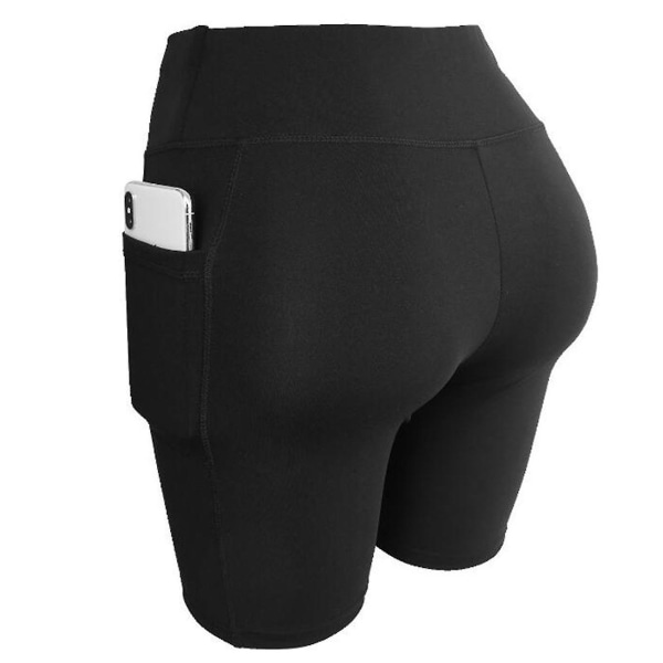 Women&#39;s Quick-drying Yoga Biker Shorts - Slim Fit For Exercise (summer).M.Black