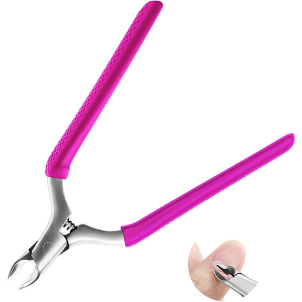 Djuprosa röd - Nagelbortstång, professionell nagelbortstång, S
