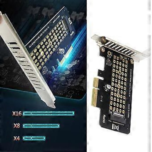 PCIE 4X till NVME M.2-omvandlare PCIE 4X till NVME M Key M.2-adapter för att utöka lagringskapaciteten och öka datahastigheten Half height chassis