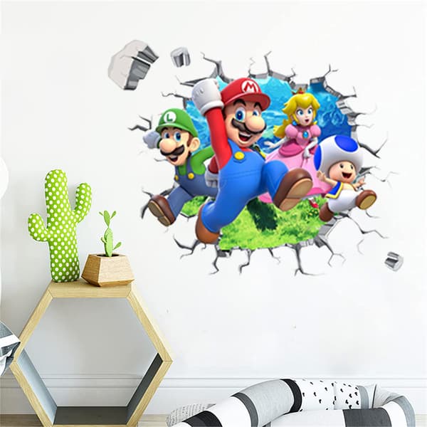 (40*45cm)Cartoon Wall Decals Realistic Stereoscopic Self-Adhesiv