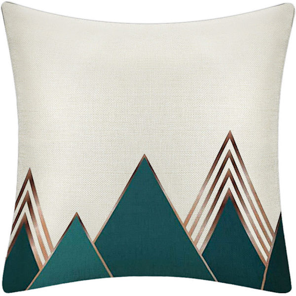 4 st kuddfodral 45 x 45 cm, dekorativt fyrkantigt örngott geometrisk mönster bomull linne dekoration för soffa sovrum vardagsrum kontor