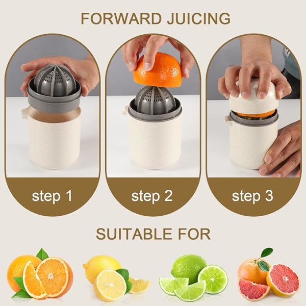 Manuell appelsinjuicekopp (blå), bærbar sitronjuice-maskin