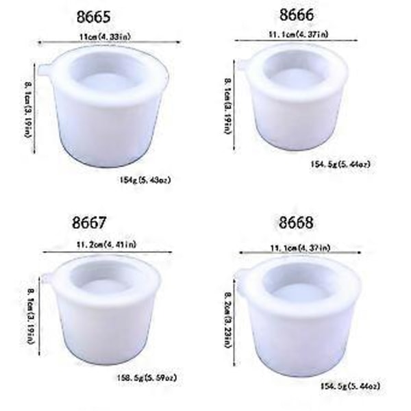 3D Pyöreä Betoniruukku Silikonimuotti Mehikasveille Kukkaruukku Savi Sementti Kipsimuotit DIY Koti Puutarha Kukkaruukut Muotti 8666