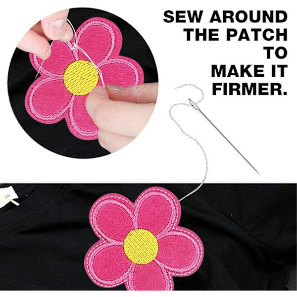 26 stk broderte strykemerker, symerker, blomster T