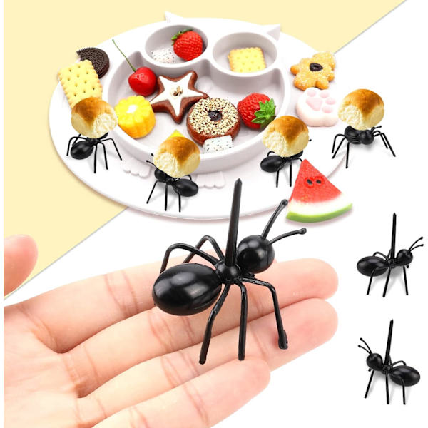 24 stk. gafler gafler frugt dessert gafler til snack kage dessert med opbevaringsboks