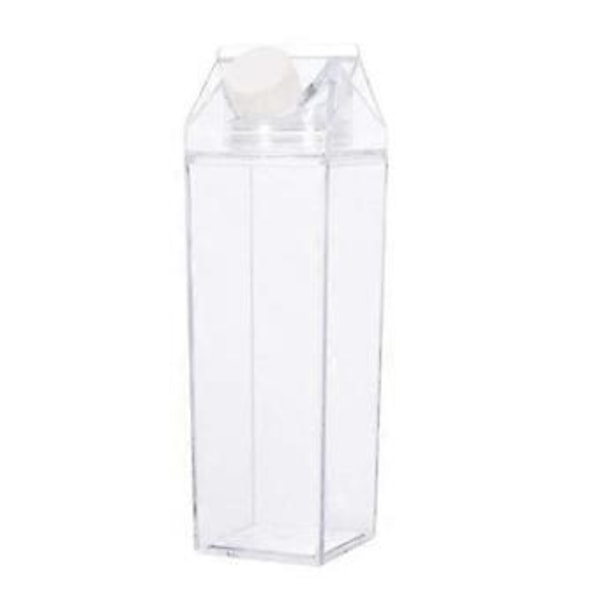 500ML Transparent Mjölkkartong Stil Vattenflaska Kök Kreativ Rolig Juiceflaska