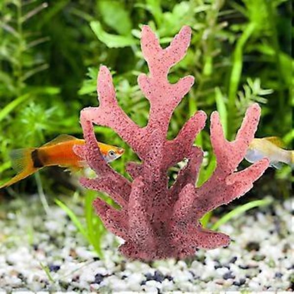 2 stk. Akvarium Korallfigur Livaktig Korall Dekor Simulert Korall Ornament Akvarium Dekor