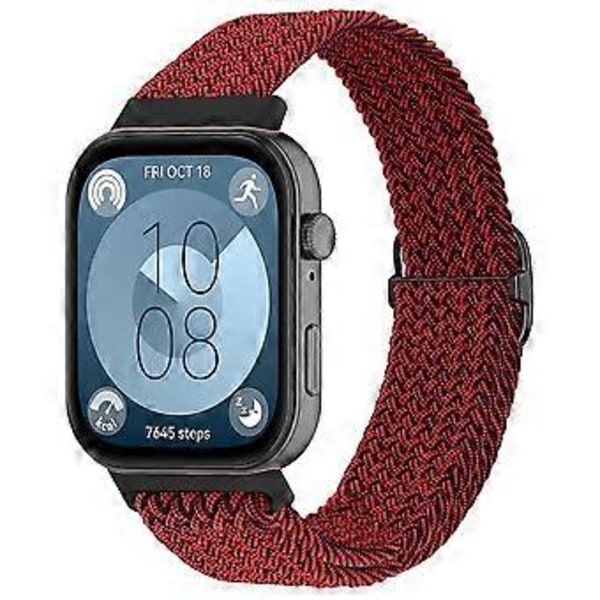 Justerbar flettet nylon urrem i vævet stil til Huawei Watch Fit 3 Style E