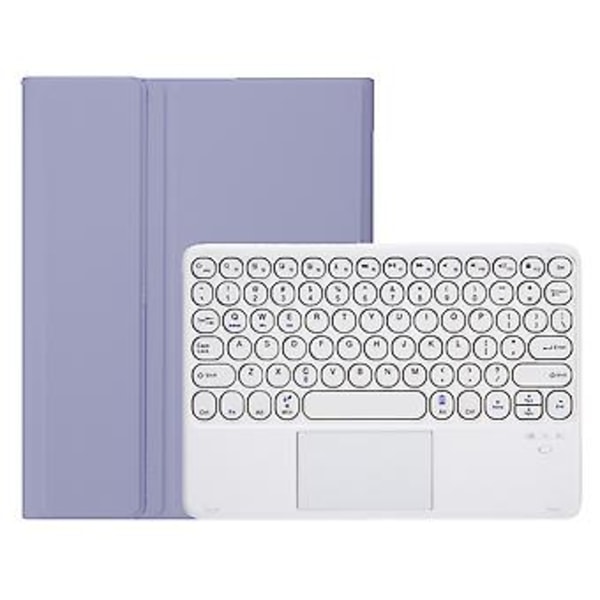 Tangentbord + Läder För Samsung Galaxy Tab A8 10.5 2021 Mörkgrön Purple