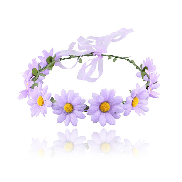 4-delad blomsterkrans solroshuvud flerfärgad blomma huvud