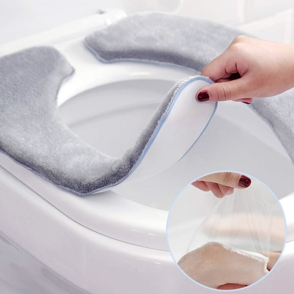 Toalettlock, 2-pack Minnesskum Toalettlock Tvättad
