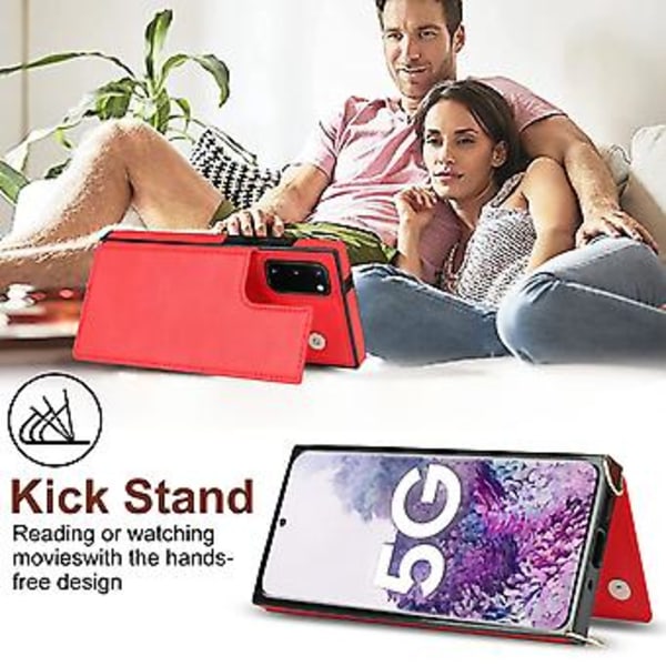 Crossbody TPU+PU Etui til Samsung Galaxy S20 FE Red