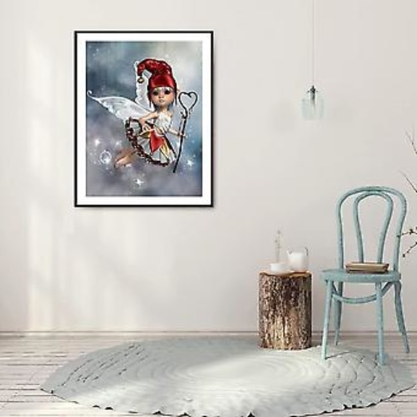 Täysi timanttitaide-kirjontasarja, 30x40cm (Tyyppi 2) Timanttimaalaus Isot silmät nukke pyöreä timantti, DIY täysi pora timanttimaalaus seinäsisustus aikuisille