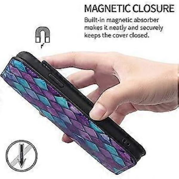 Kompatibel med Samsung Galaxy S22Plus Cover Pigeagtig Luksus, Wallet Cases Galaxy-S22Plus Cover Flip Folio Gaxaly S22Plus Beskyttende Skind med Stativ PU Læder