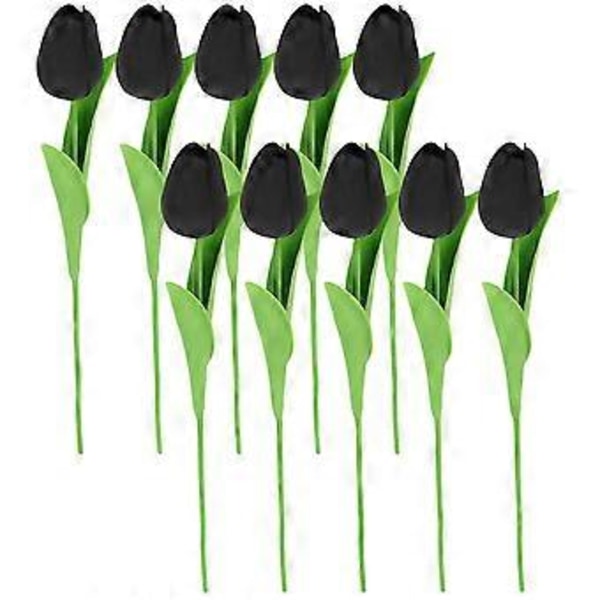 10 stk. PU Kunstige Tulipaner Kunstige Tulipaner Blomsterarrangement Buket Materialer