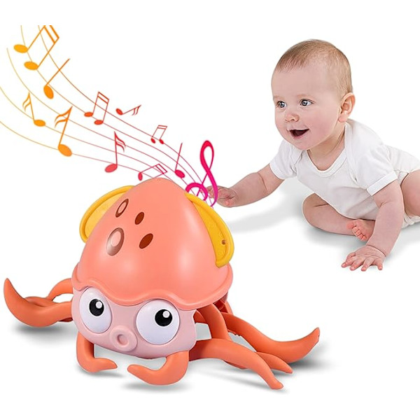 Krypende Blekksprut Baby Leke med Lys og Musikk, Småbarns Intel