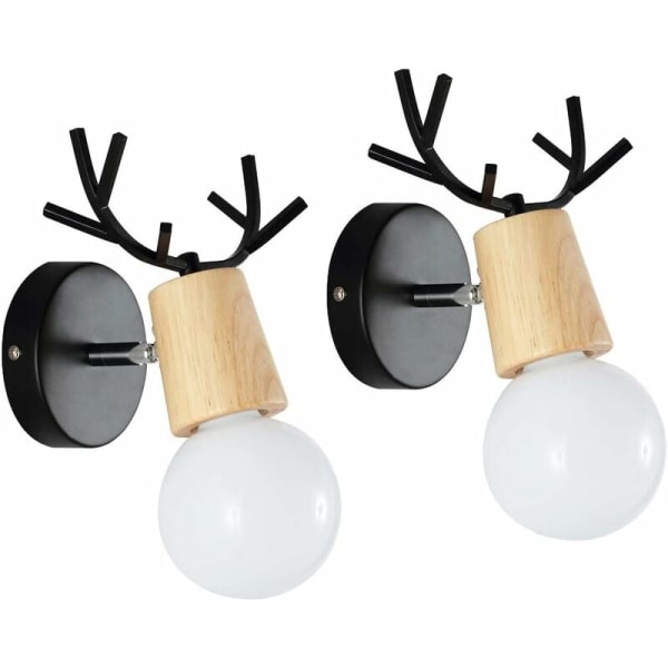 Set of 2 Modern Creative Design Deer Antler Wall Light Indoor Wal