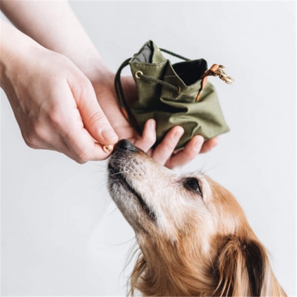 Hundgodisväska - Bärbar hundträningsgodisväska, dragsnöre Hav