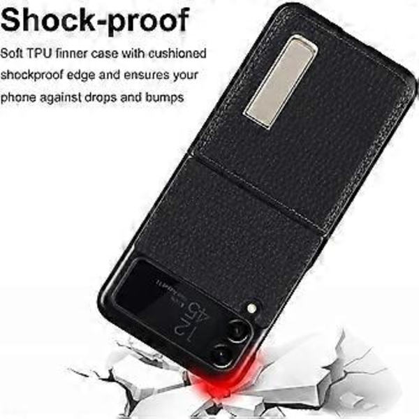 Fodral Kompatibelt med Samsung Galaxy Z Flip 3, Specialmönstrat PU-läder Mjuk TPU Stötsäkert Anti-Fingeravtryck Fullt Skyddande Fodral för Samsung Ga