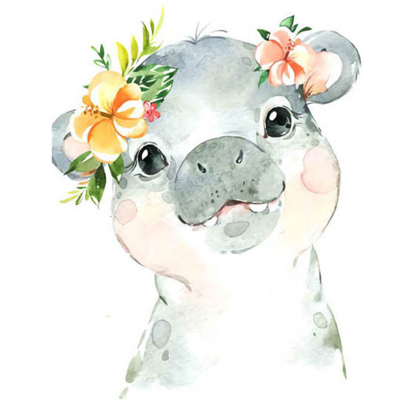 30x40cm 5D DIY Diamantmålning Full,Animaux de Dessins Animés#J,