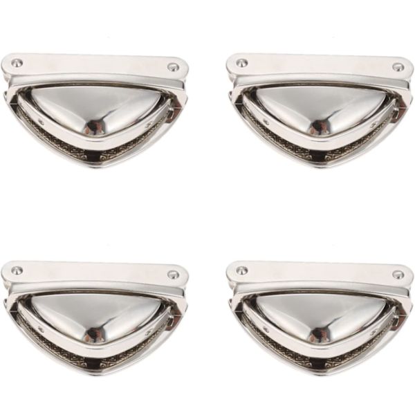 4-pack metallplånbokslås, tryckknappslås för läder