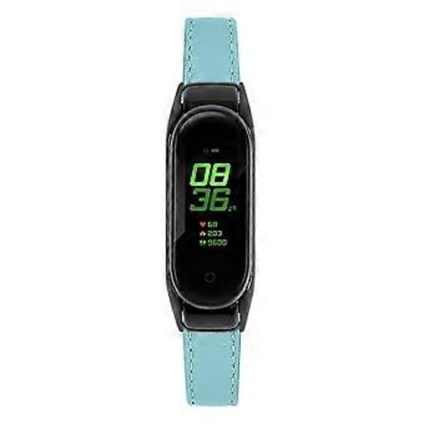Til Xiaomi Smart Band 8 Ægte Læderrem med Sort Urkasse Style I