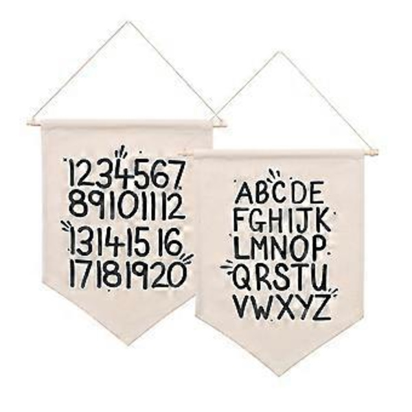 Hängande väggduk för banderoll och väggdekoration för barnrum, barnkammare, heminredning Brosch Smyckesförvaring för case Canvas 3
