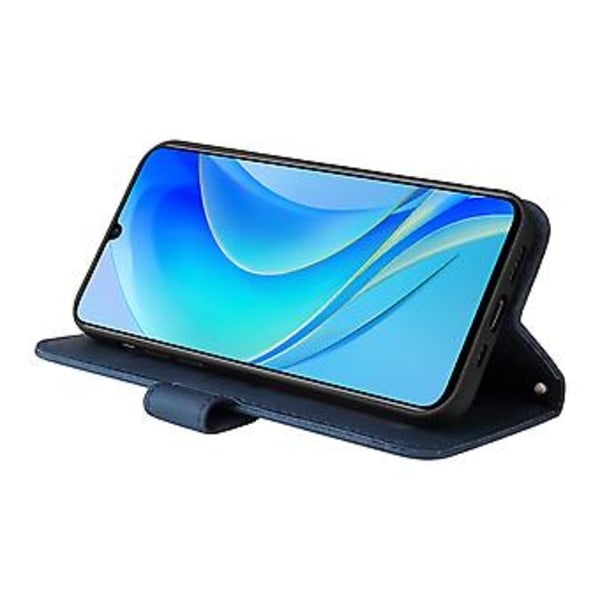 Telefondeksel i lær til Huawei nova Y70 / Y70 Plus / Enjoy 50 Blue