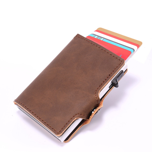 Dark Brown Original Credit Card Holder with Money Clip - Slim Wa