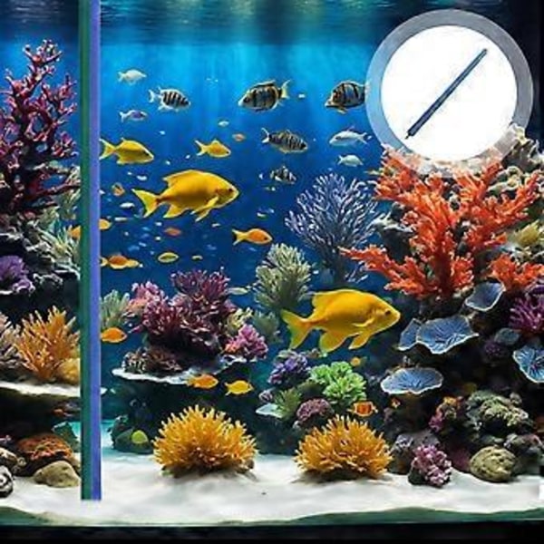Akvarium Luftsten Bubbelstav 45 cm med Jämn Bubbeldistribution Passar 4mm Luftslang Enkelport Luftsten Bubbel Diffuser med Plastbas Aqua