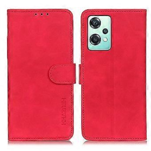 Retro Tekstur Læder Etui Til OnePlus CE 2 Lite 5G Red