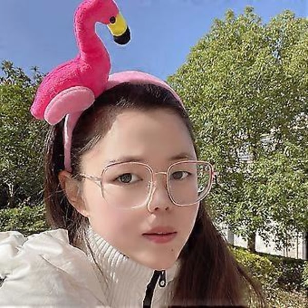 Lasten Flamingo Pääpannat Juhlat Asusteet Nuken Päähineet Musiikkifestivaaleille Valokuvarekvisiitta Halloween-valokuvaukseen Pinkki