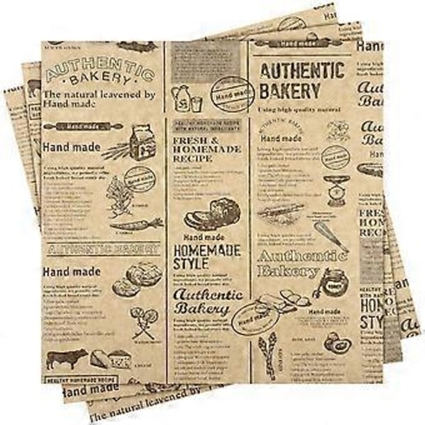 50 Arkkia Tarjotinpaperi Rasvankestävä Ruokapaperi Deli-paperiarkit Leipävoileipä Käärepaperi
