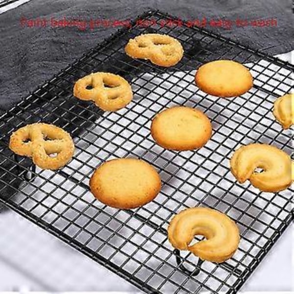 Non-stick Brödkylningsställ Järnmaterial BBQ Nät Grillställ Hopfällbart Baknät Lämpligt för Campingfester D