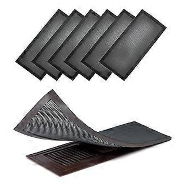 Golvventilationsskydd 6-pack - 4x10 tum Magnetisk Ventilationsgallerfilter - Tvättbara Nätöverdrag för H