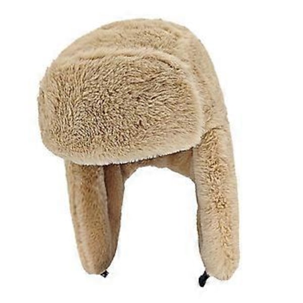 Vinter Trapper Hattar Vinter Lei Feng Hatt med Öronlappar Ski Termisk Hatt Förtjockad Snö Vinter Varm Hatt Vinterhattar för Män Ski(Khaki)