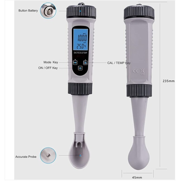 Digital vattenmätare, TDS S.G. Hög precision Vattentestpenna T